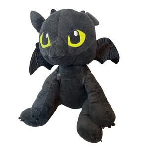 Build A Bear Dragon Toothless Plush 15” Black Toy Gift Stuffed Animal 2014